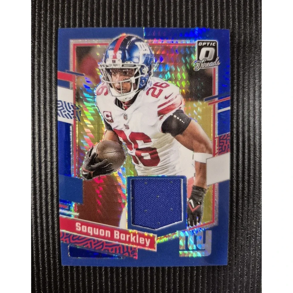 2023 Panini Donruss Saquon Barkley #DTH-SB Donruss Threads Blue Hyper (MEM)‎